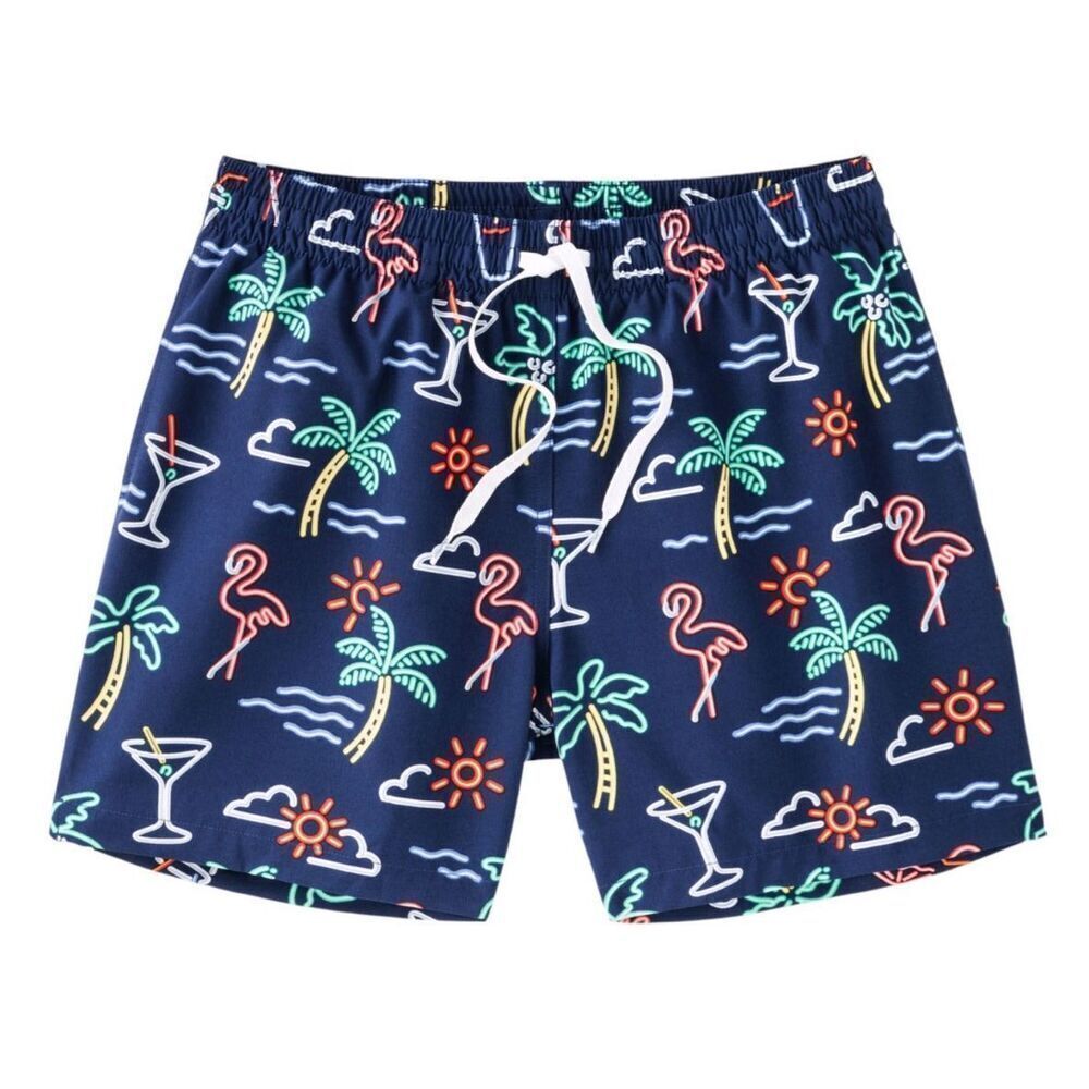 NWOT Chubbies The Neon Lights Stretch Swim Trunks Navy Blue Men's Size Small, $7